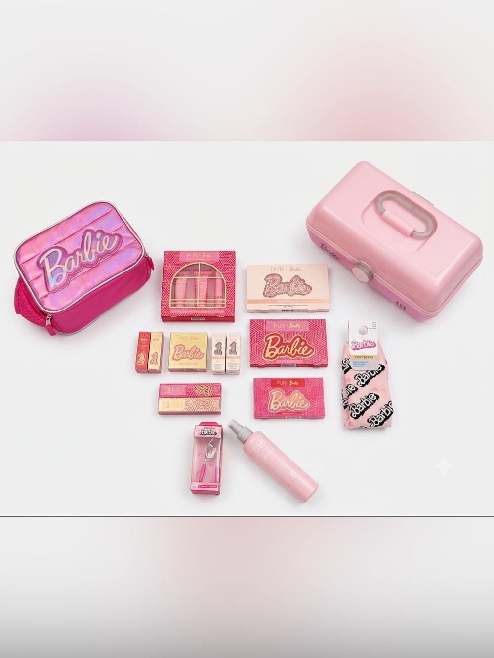 NWT ULTIMATE Limited Edition PUR x Barbie complete set + Barbie caboodle + more!